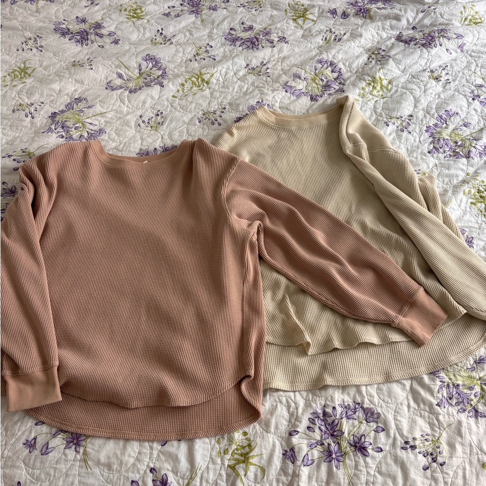 Women's Sweater Set - Pink and Cream